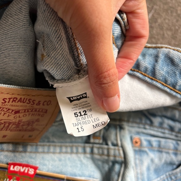 NWT Vintage Levi’s 512 Slim Fit Tapered Leg Blue Denim Jeans Size 15 Made in USA - Picture 15 of 16